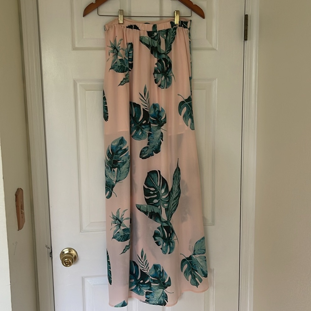 Banana leaf high-low skirt